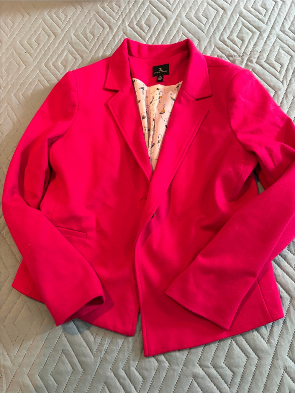 Jules & Leopold Vibrant Hot Pink Blazer